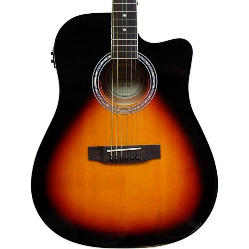 Santana LA-100EQCW v2 sunburst acoustic guitar