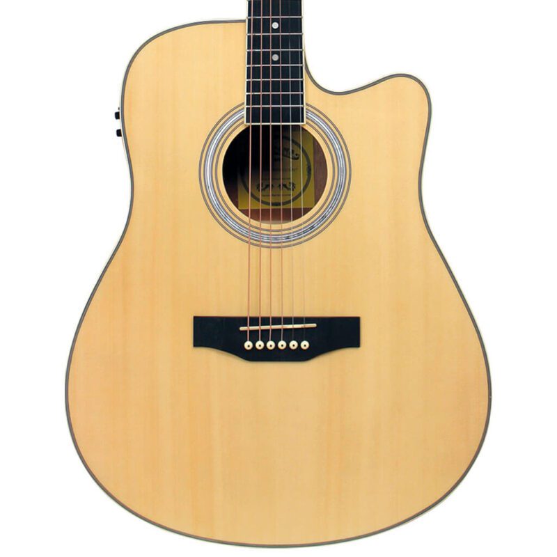 Santana LA-90EQCW V2 natural acoustic guitar